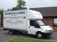 A parked man and van removals truck for a removals in Ceredigion job